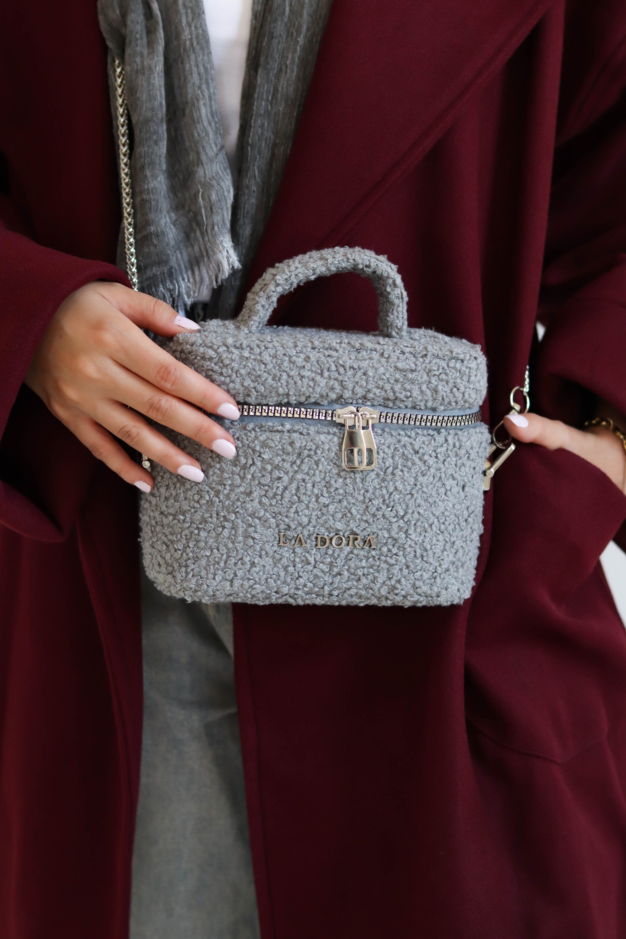 Teddy Pop Bag - Grey