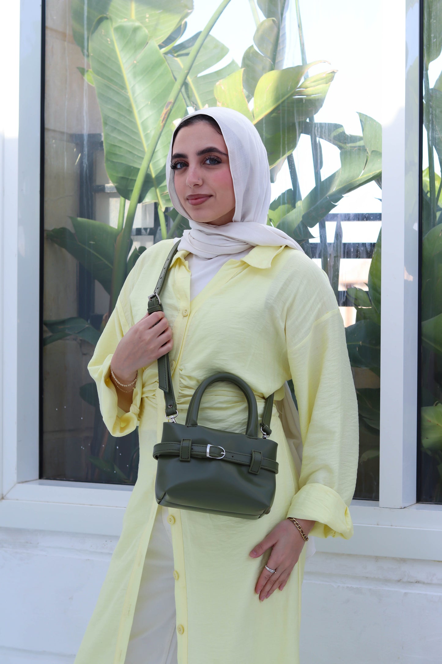 The belted mini bag - Olive