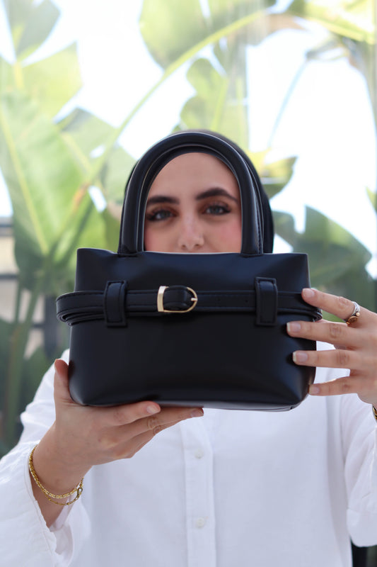 The belted mini bag - black