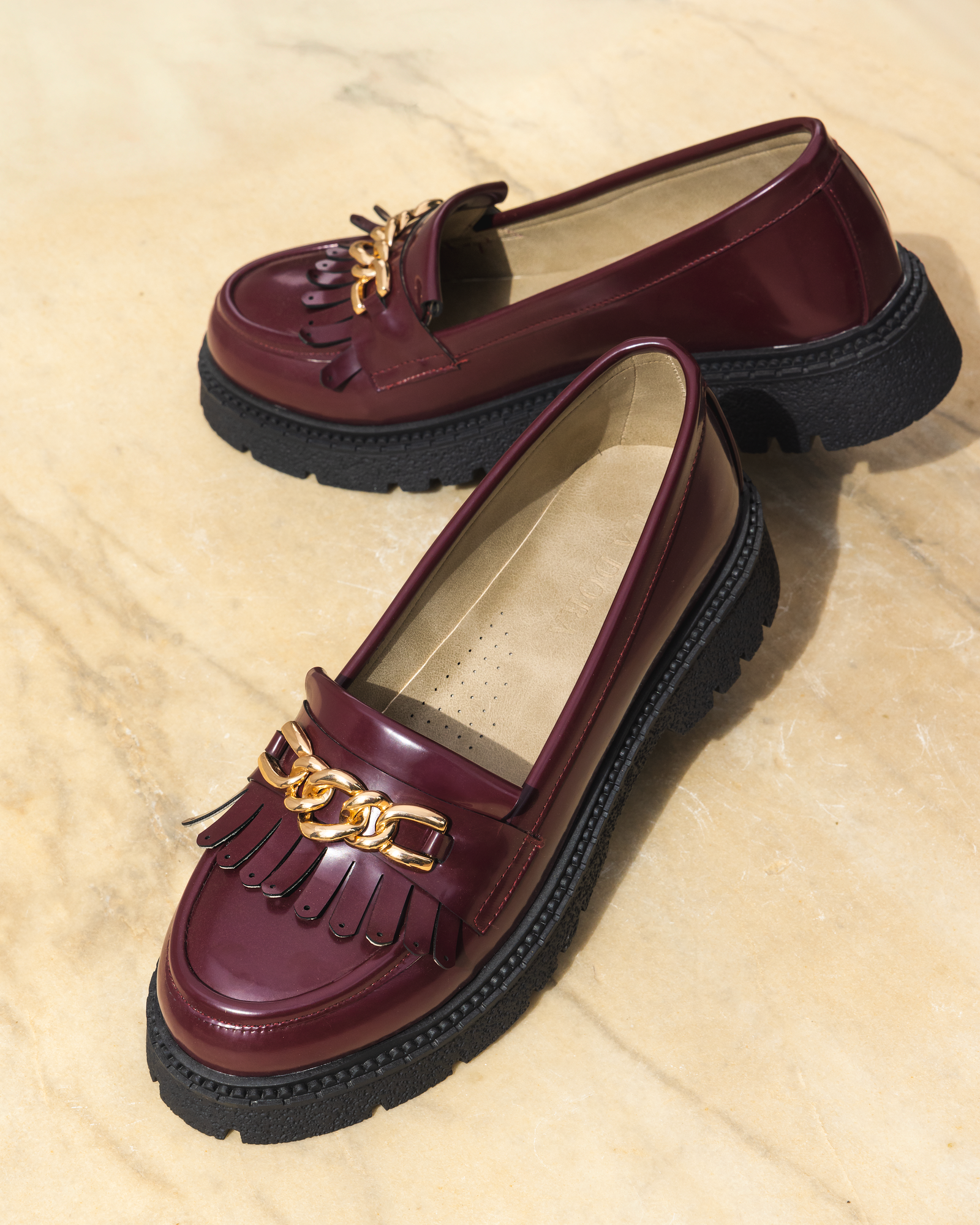 City stroll loafers - burgundy