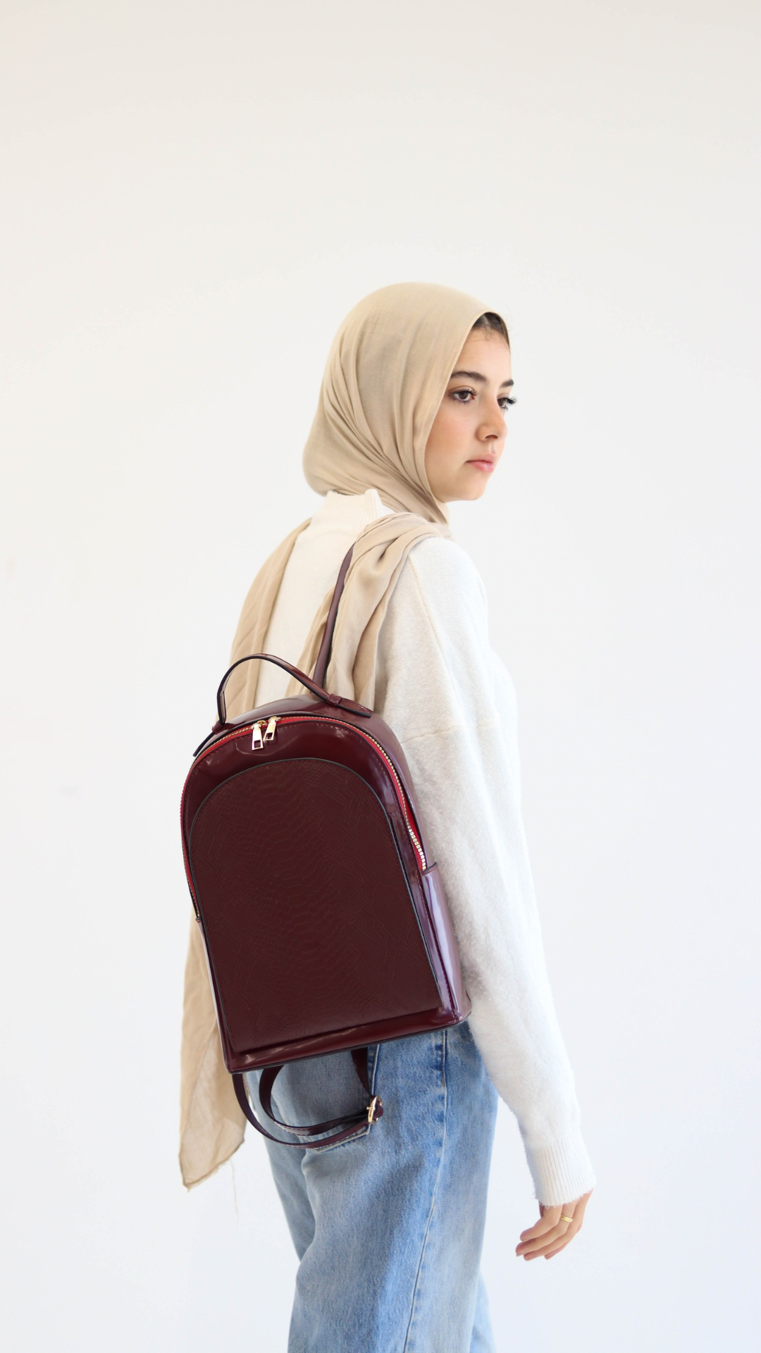 Caromat backpack - burgundy