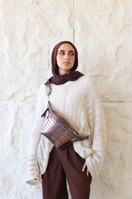 The joker fannypack - Brown Metallic