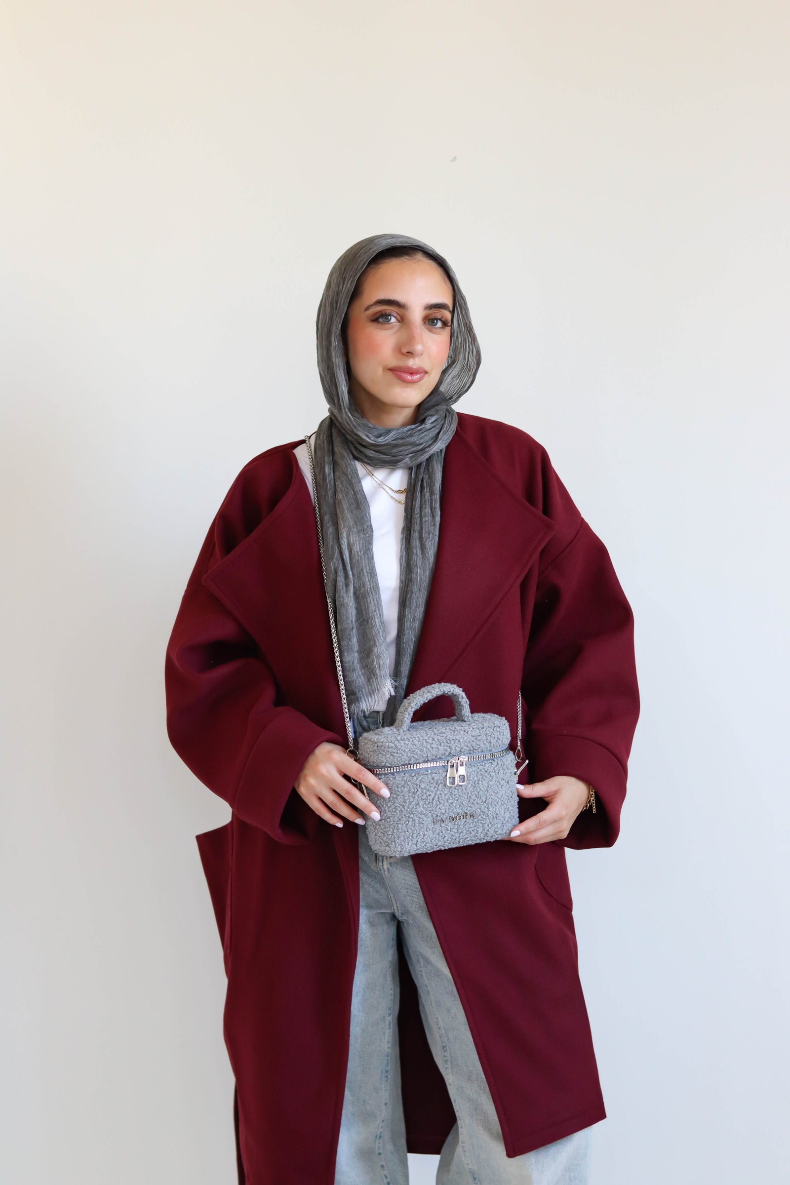 Teddy Pop Bag - Grey