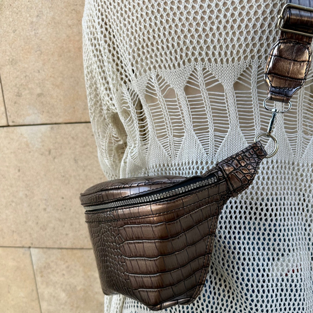 The joker fannypack - Brown Metallic