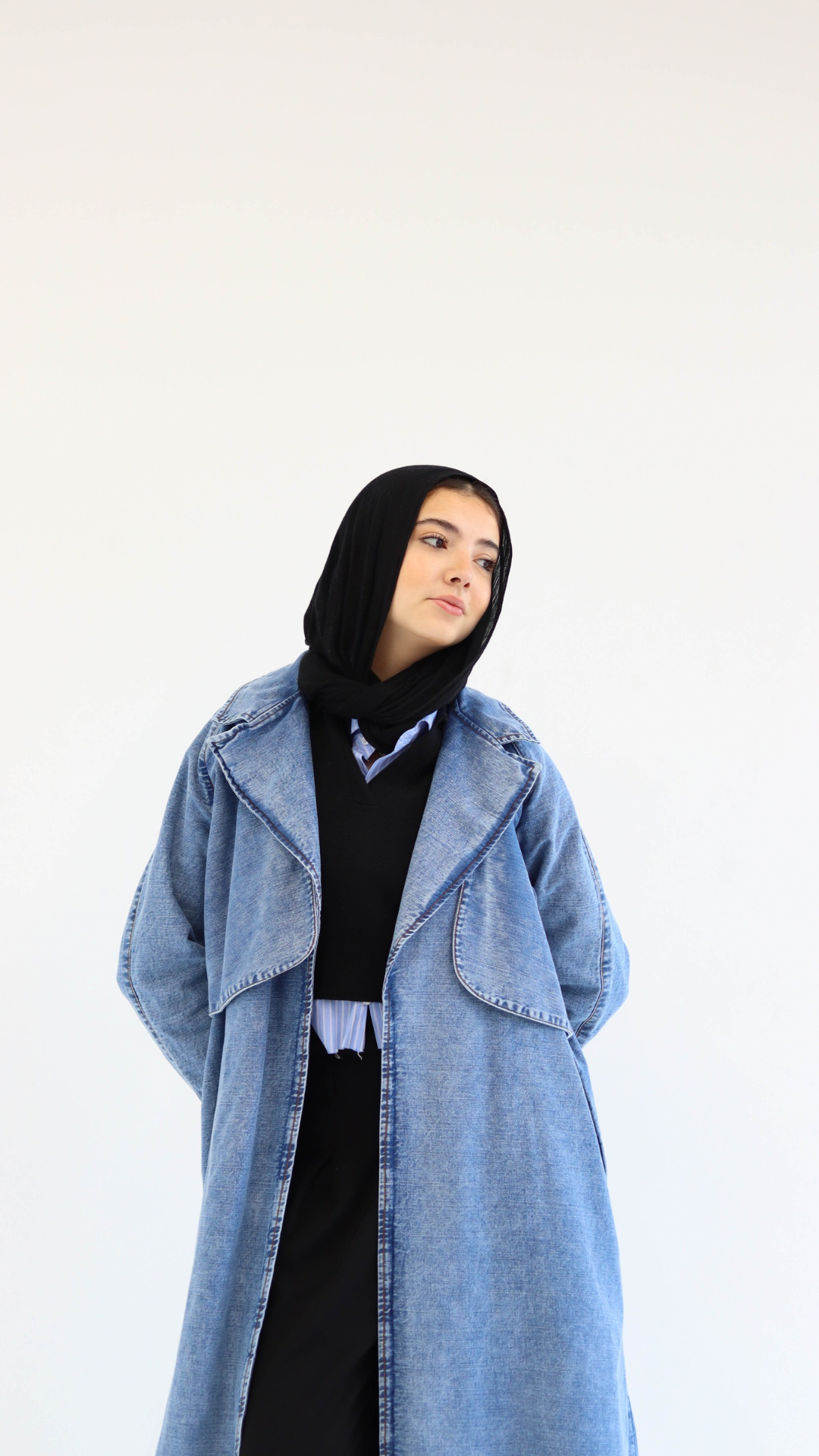 Everyday Denim Coat - blue shade