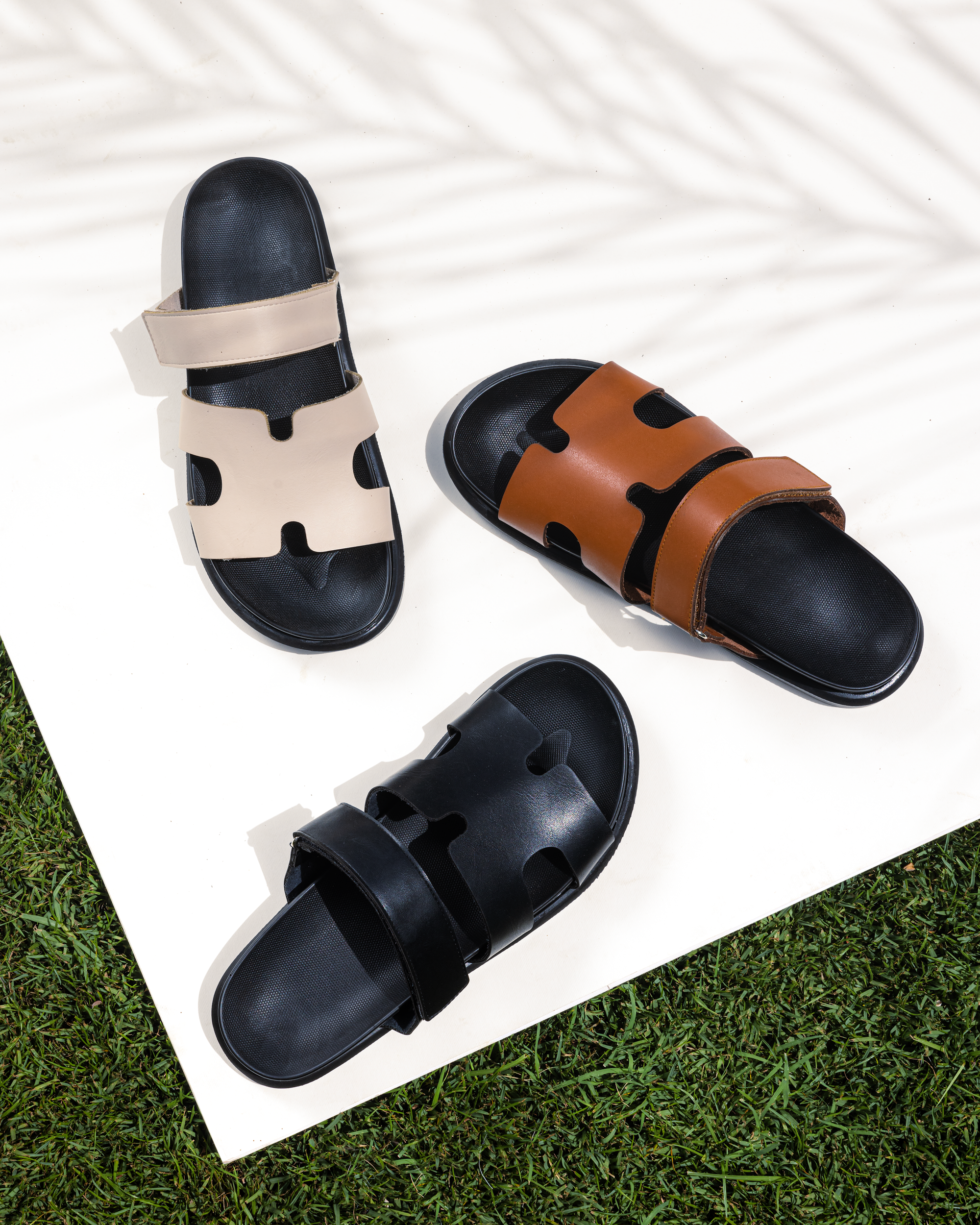 Palm paradise slipper - black