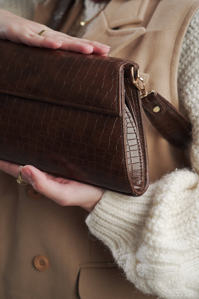 City Chic Cross Bag - Brown