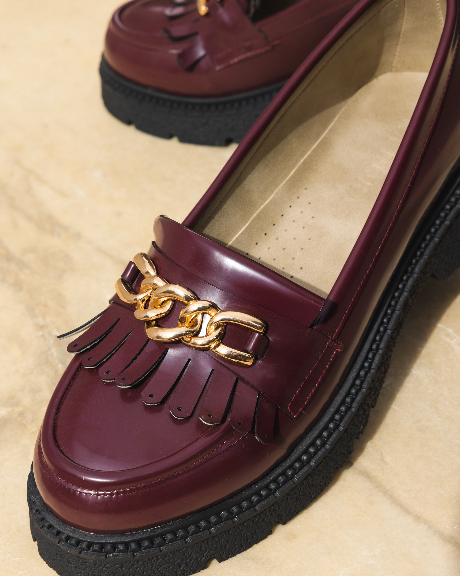 City stroll loafers - burgundy