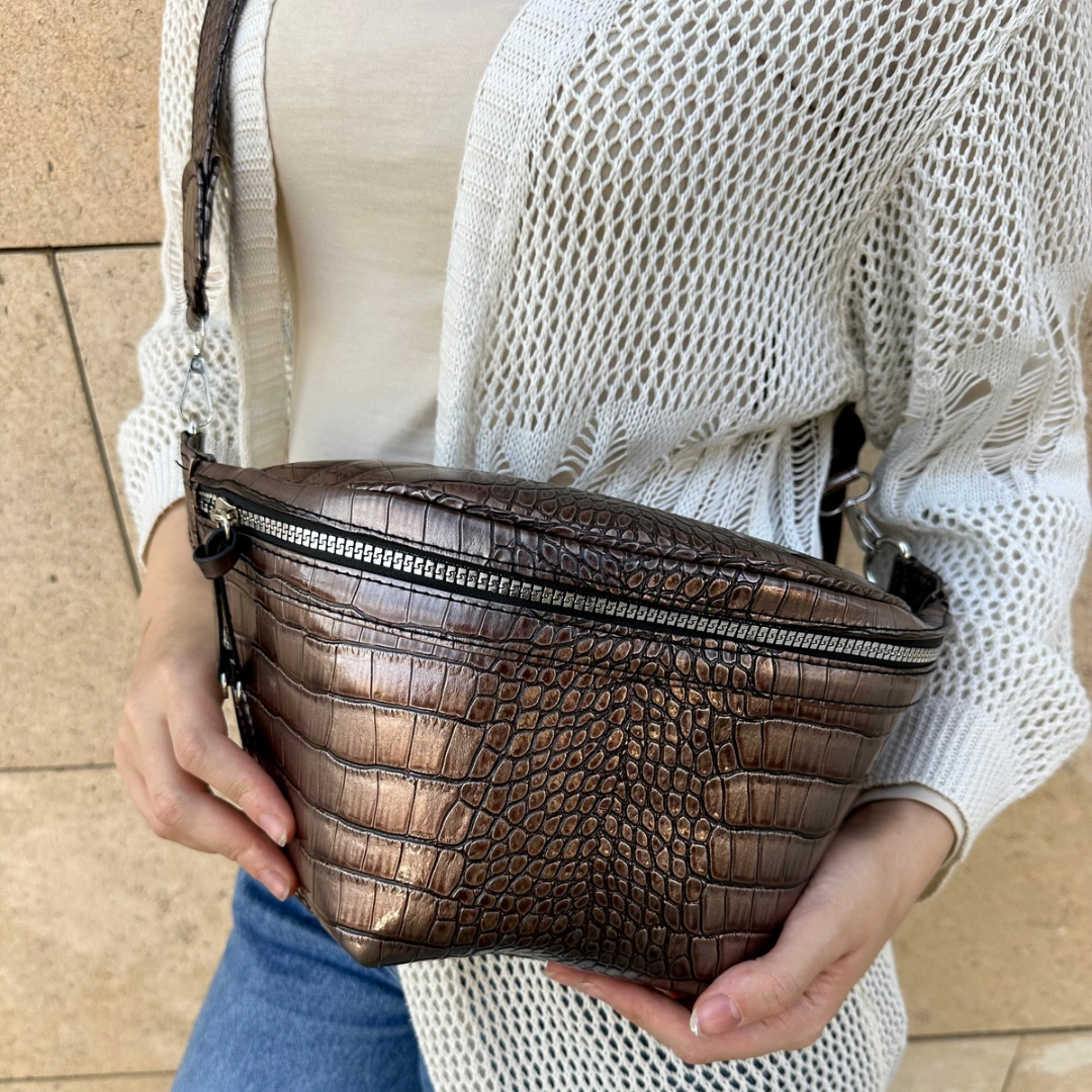 The joker fannypack - Brown Metallic