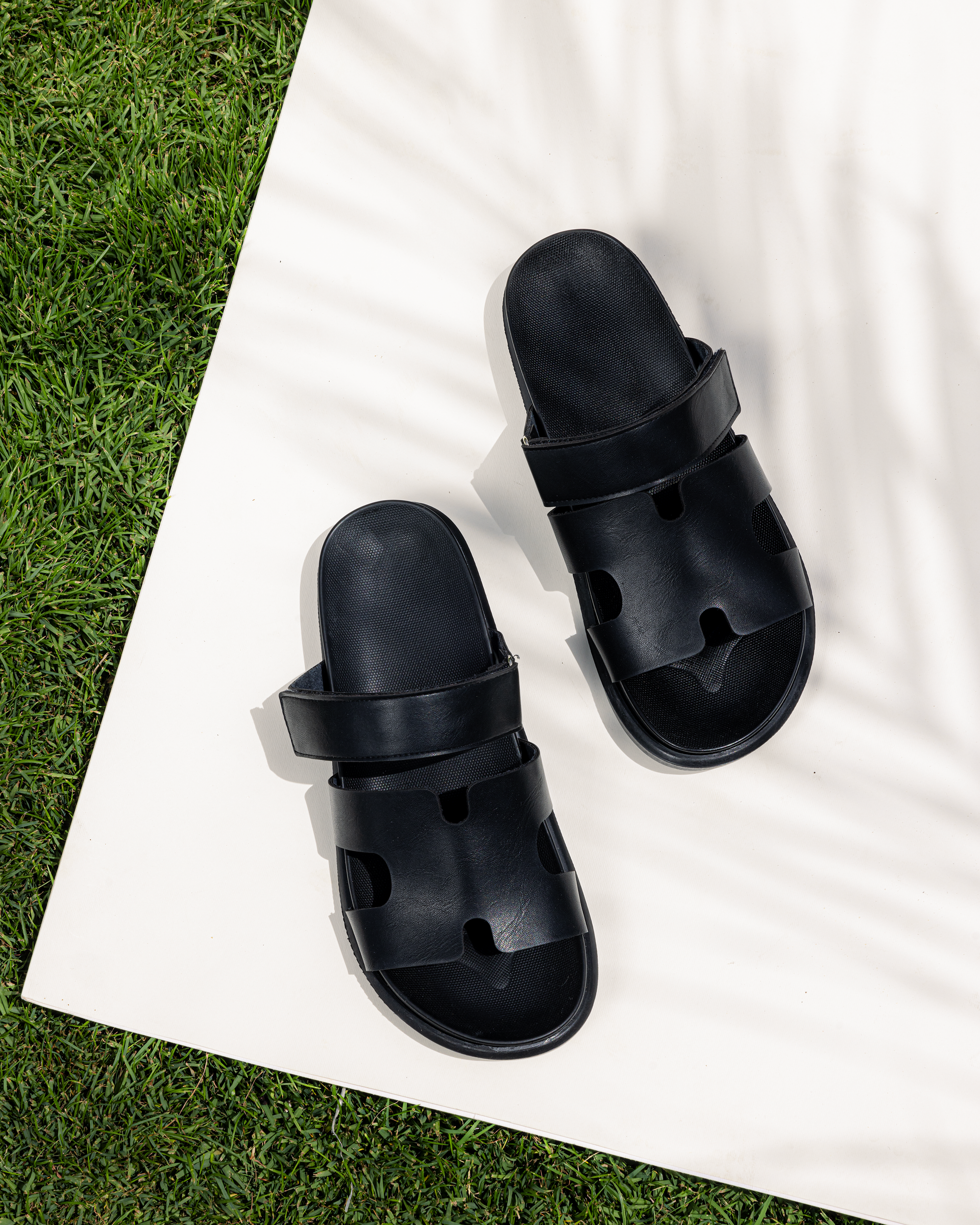 Palm paradise slipper - black