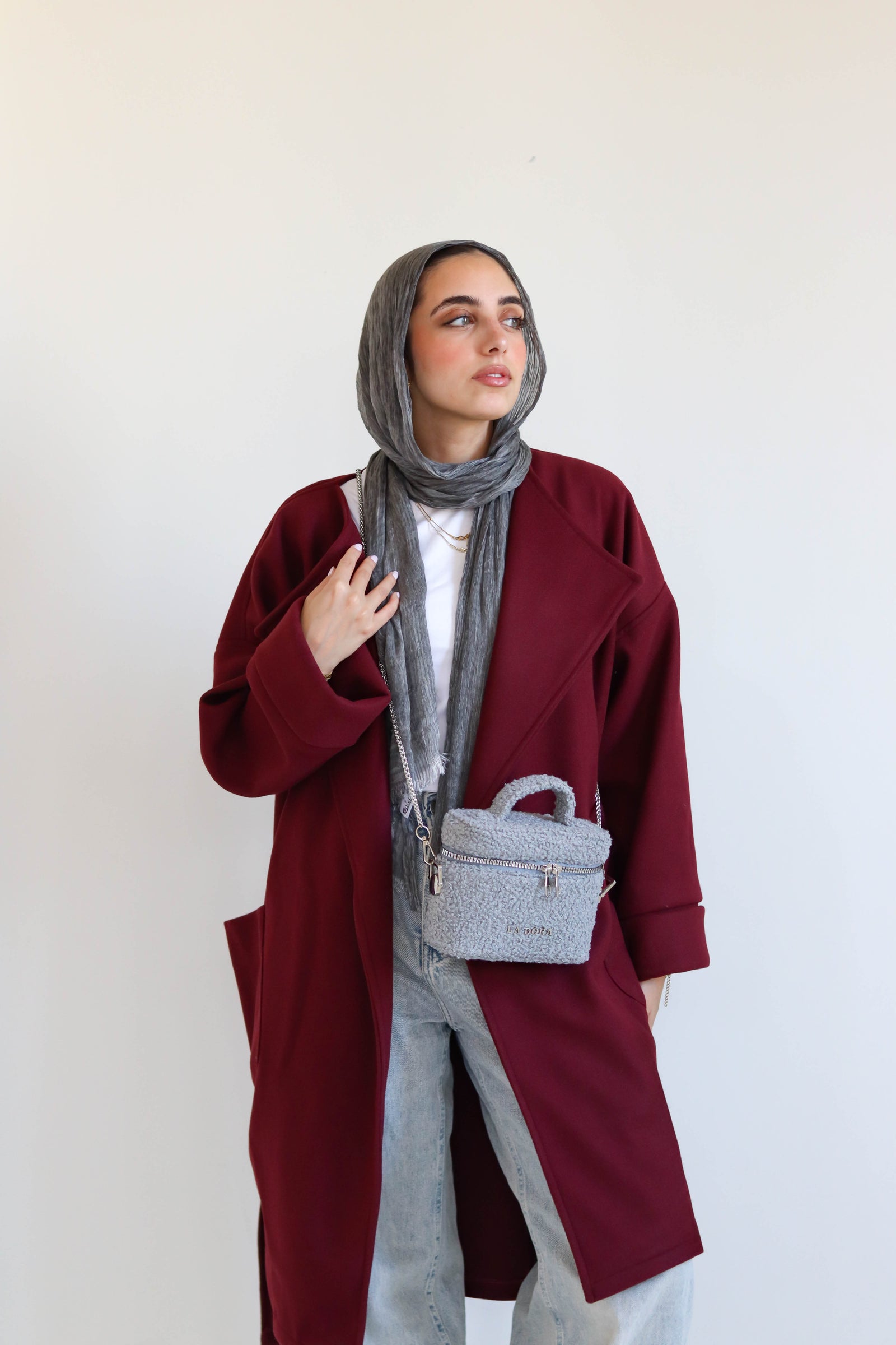 Teddy Pop Bag - Grey