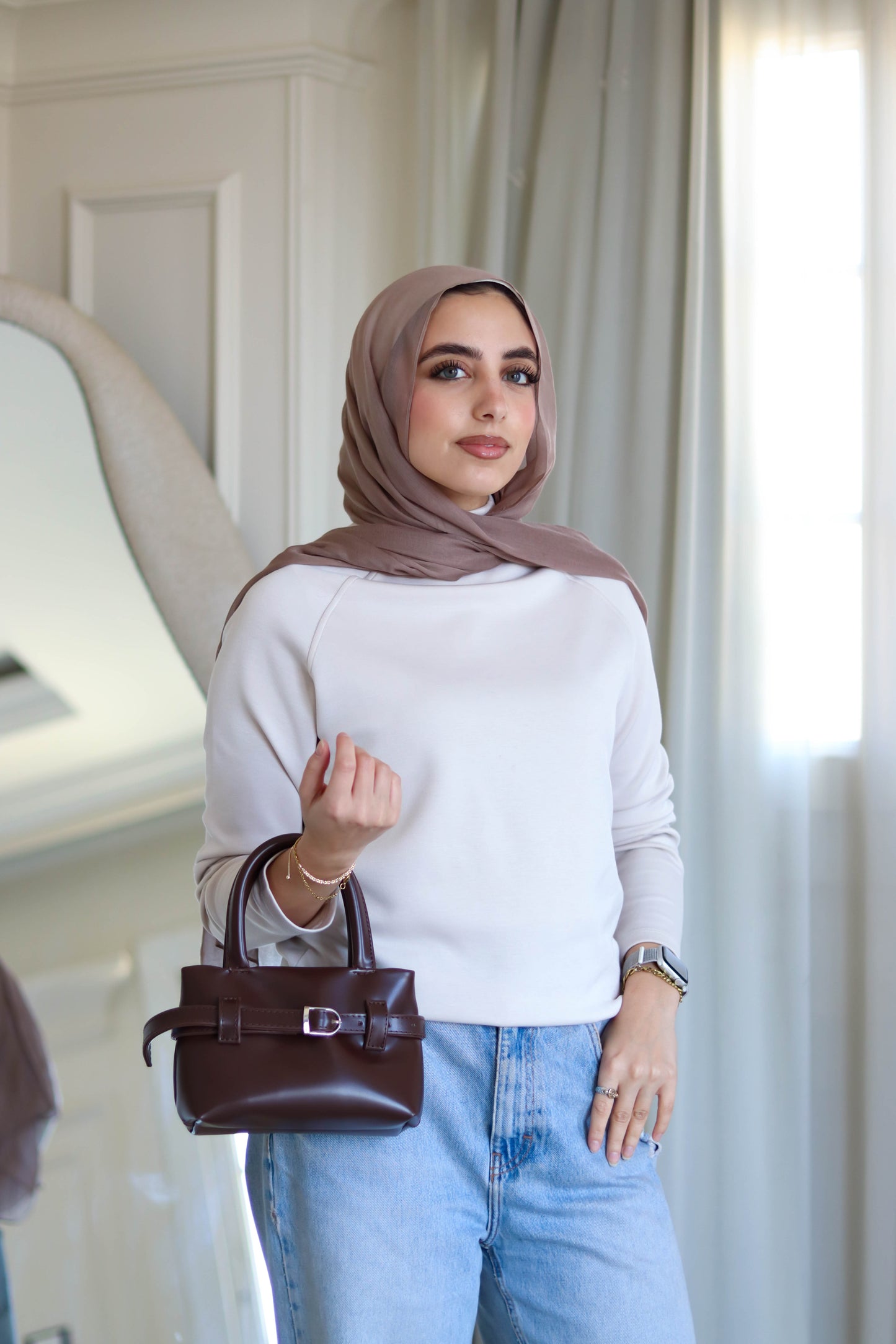 The belted mini bag - brown