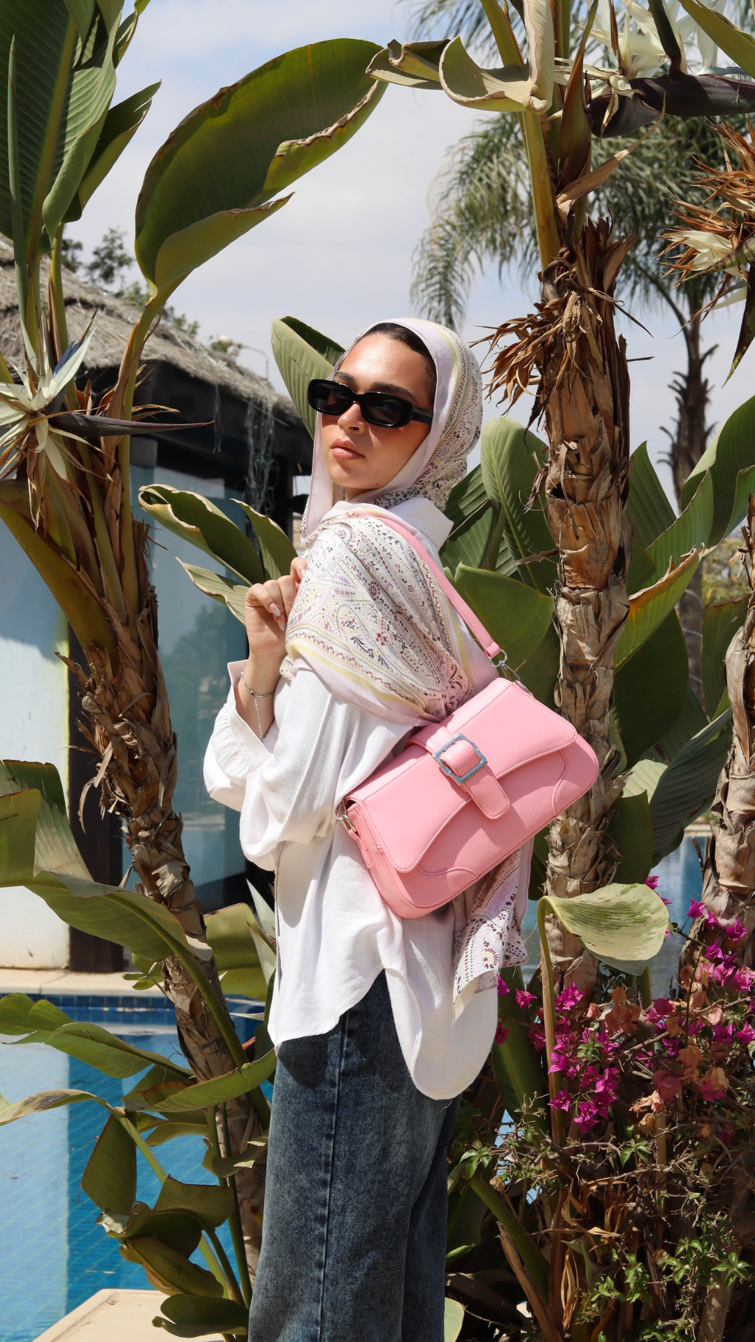 The wanderlust bag - powder pink