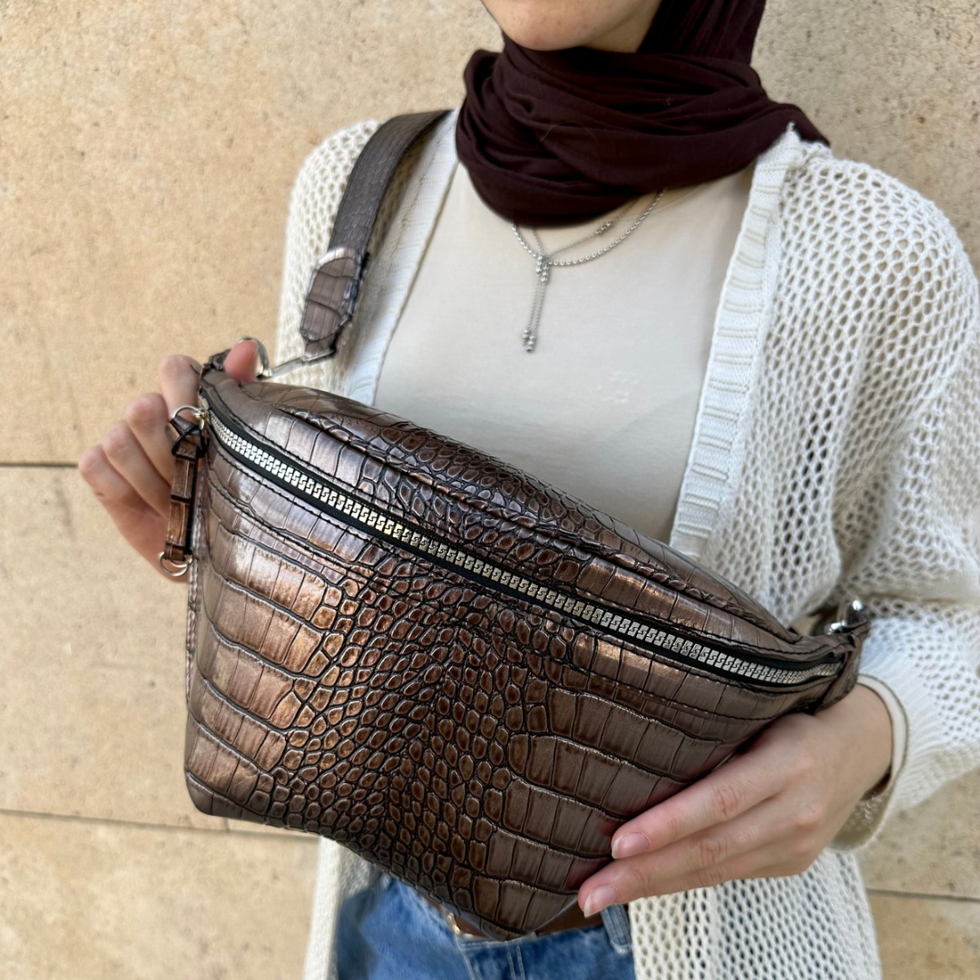 The joker fannypack - Brown Metallic