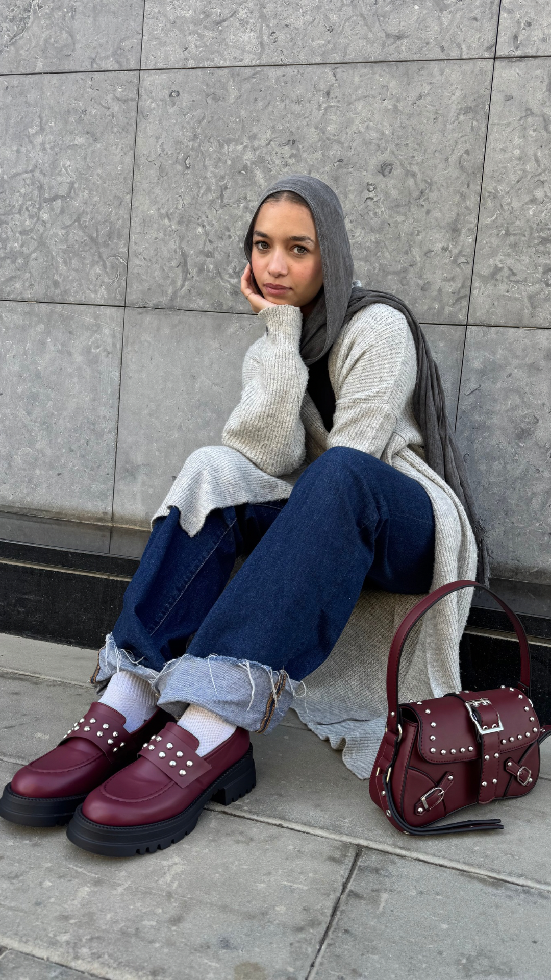 Rebel bloom - burgundy