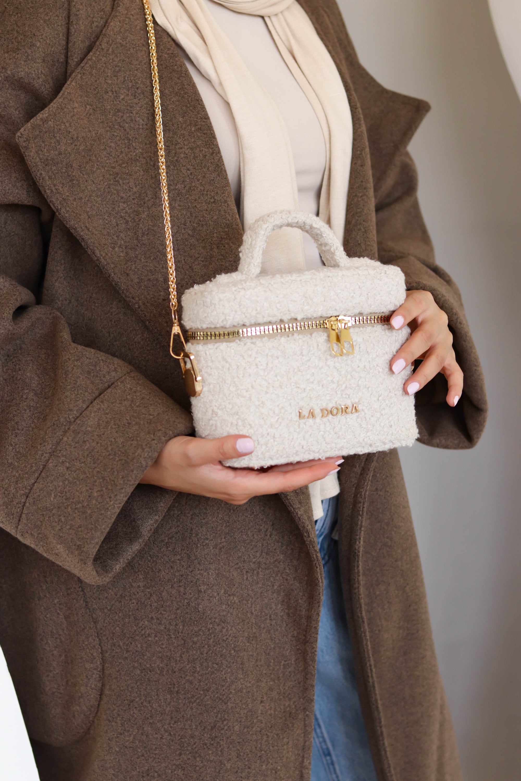 Teddy Pop Bag - Light Beige