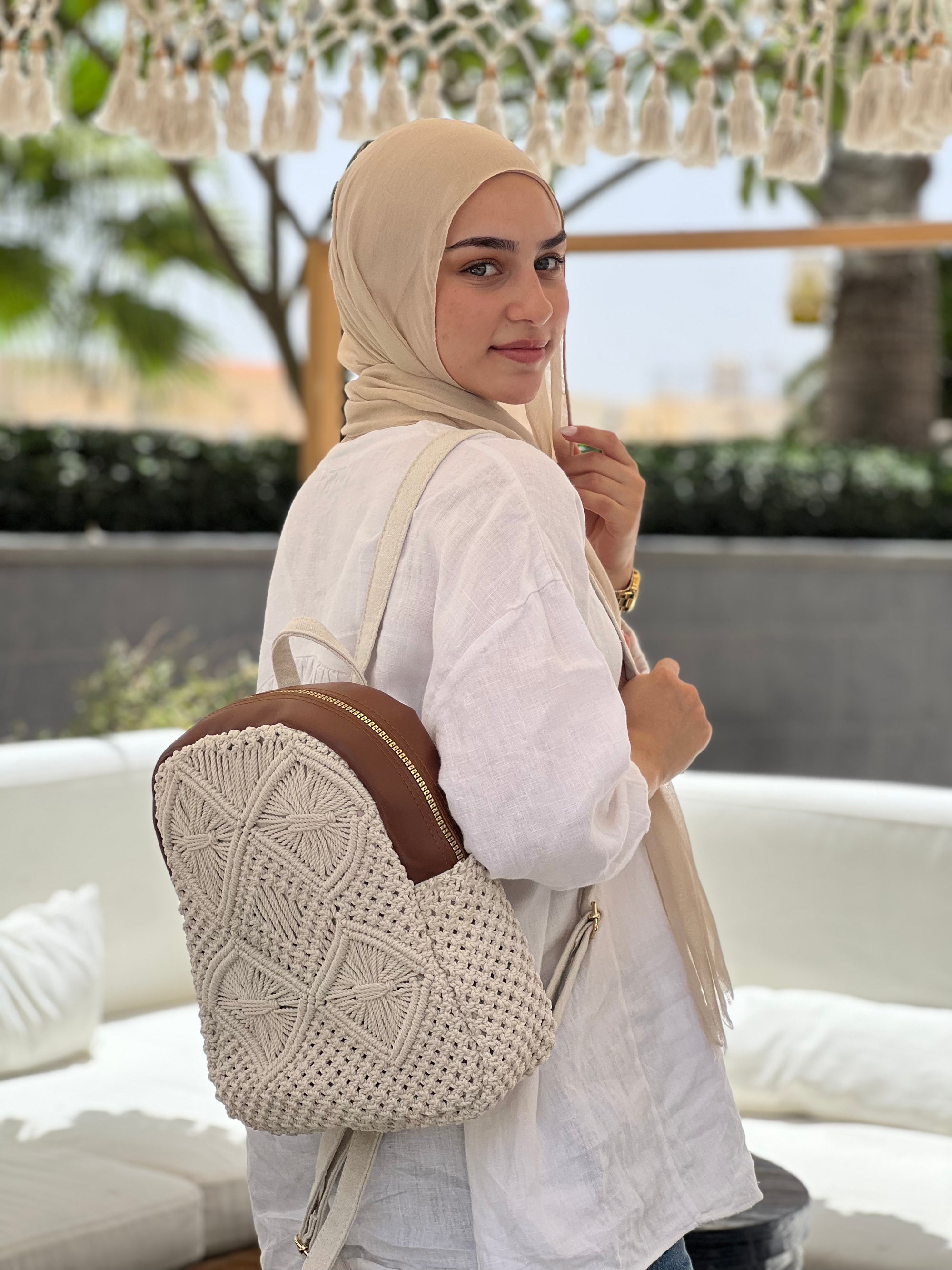 Analia Macramé backpack